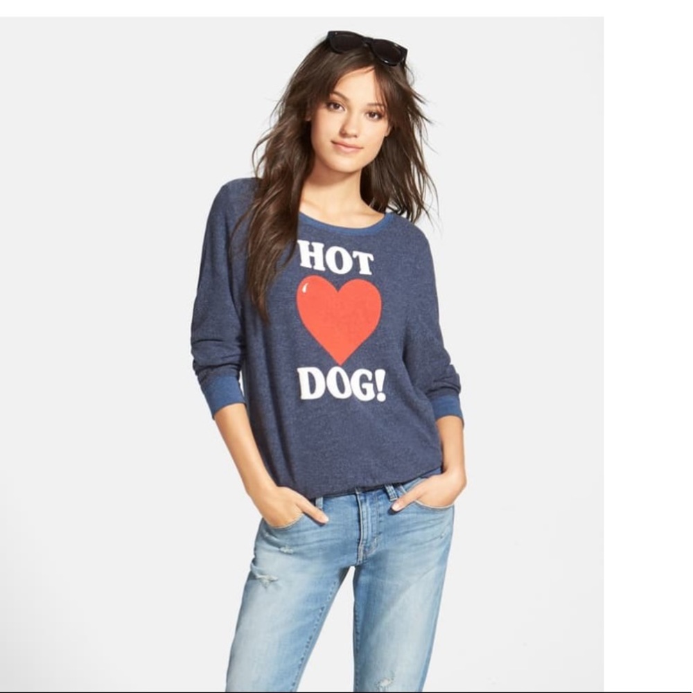 Wildfox Hot Dog Love Pullover
